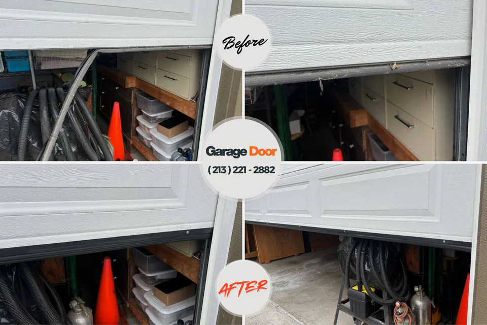 Before and after: garage door repair Avondale, PA
